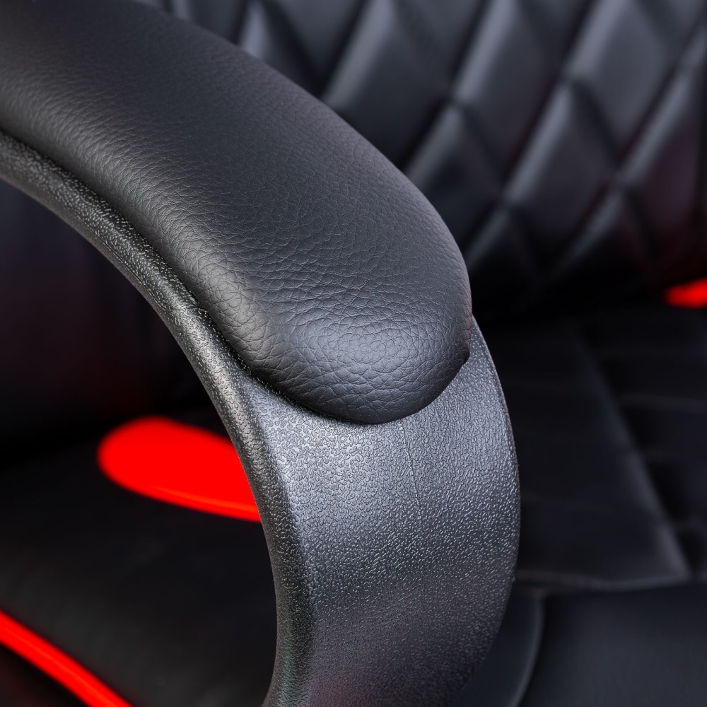 Scaun gamer cu cotieră - negru / roșu - 71 x 53 cm / 53 x 47 cm Best CarHome