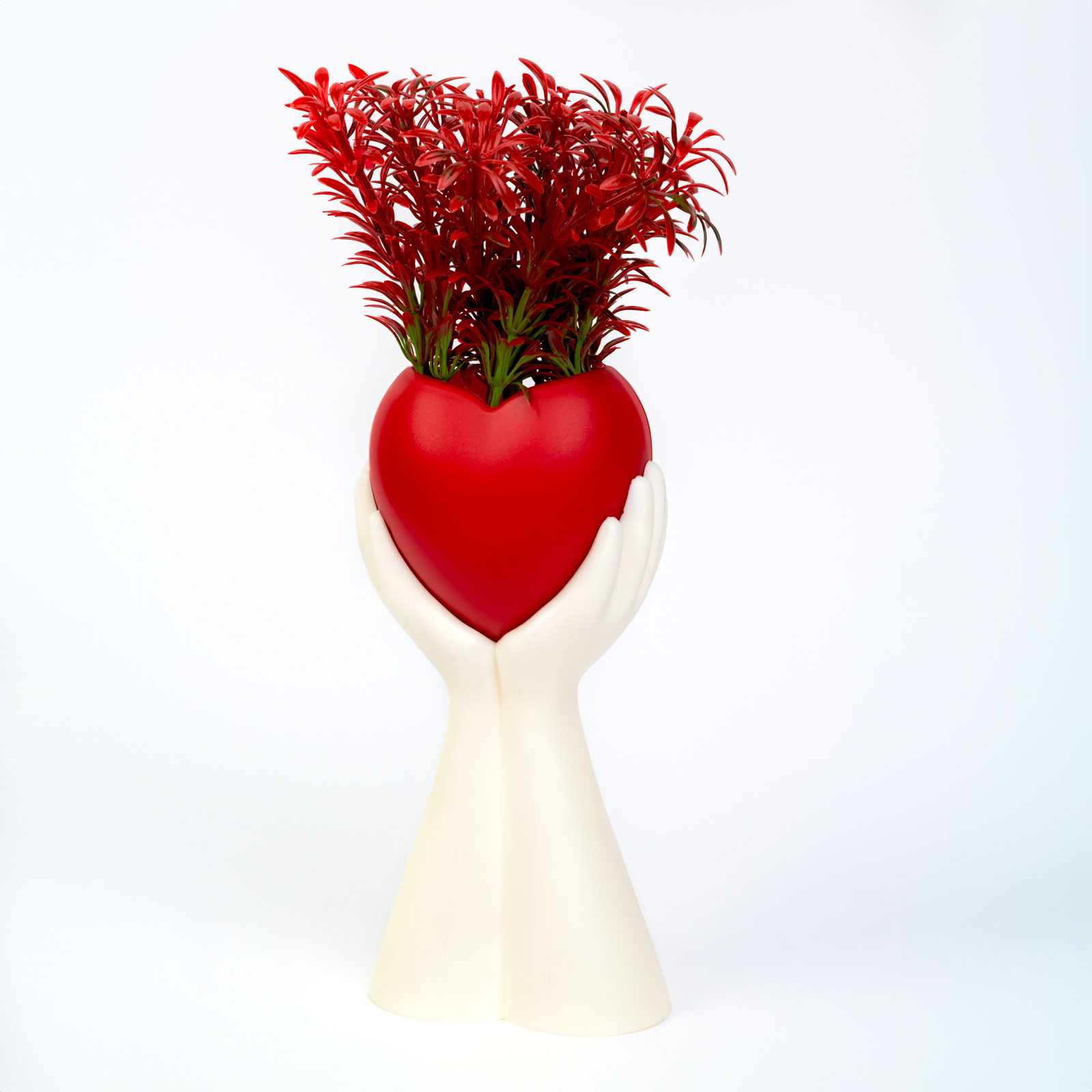 Decor plante artificiale - roșu, inimă - 10 x 35 cm Best CarHome