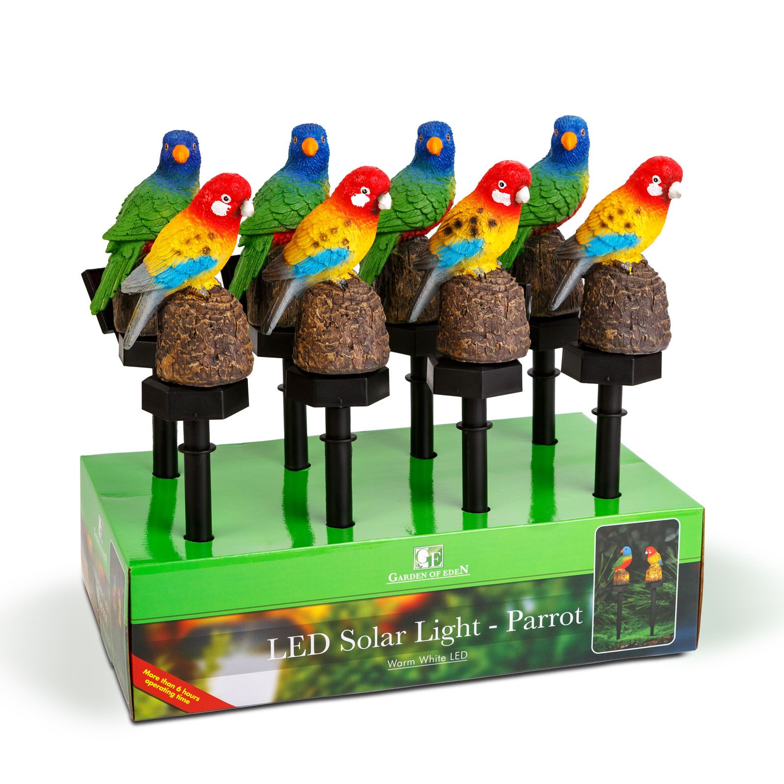 Decor solar - papagal - 1 LED alb cald - 8 x 60 x 41 cm Best CarHome