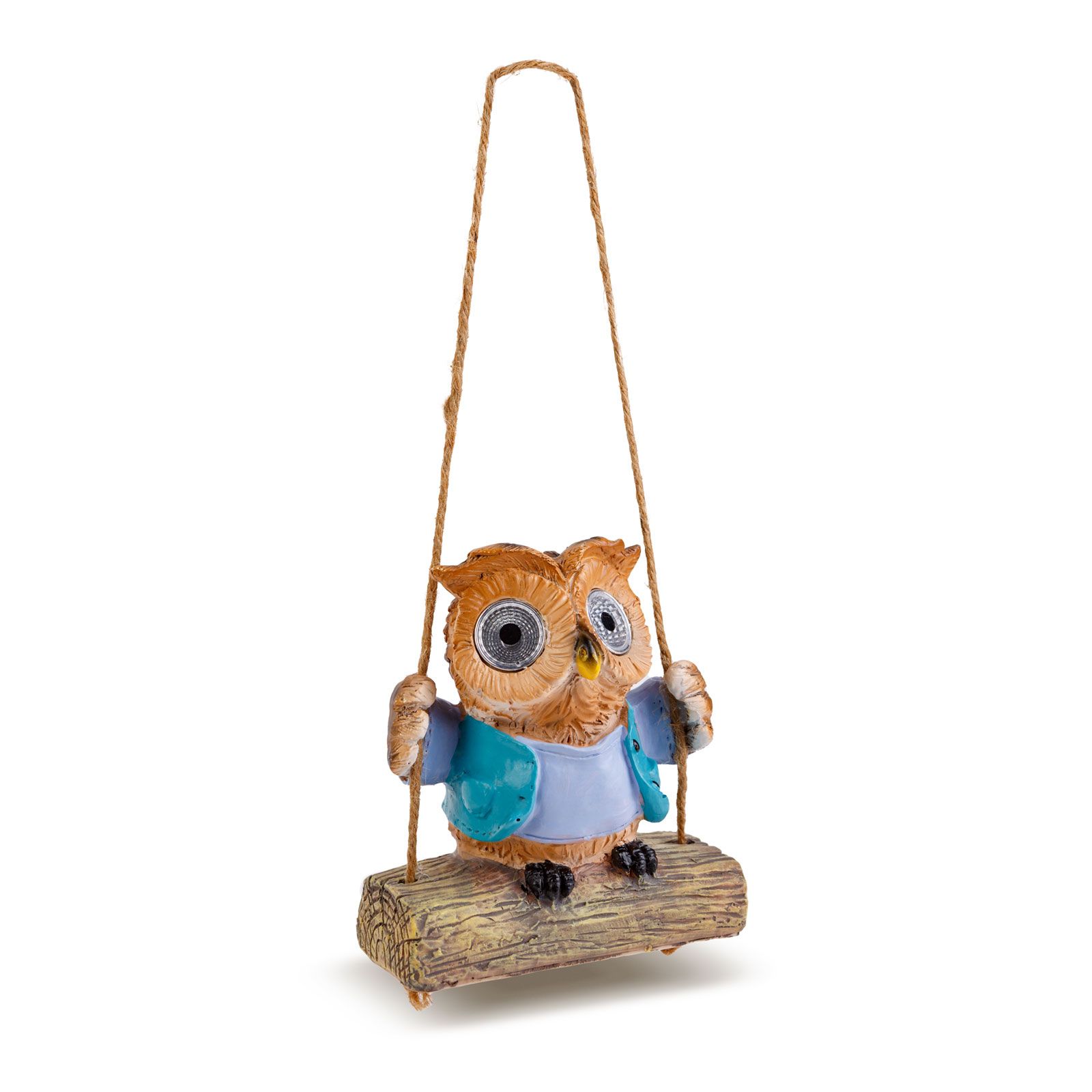 Decor solar suspendat - bufniță - 2 LED albe - 10 x 6 x 28 cm Best CarHome