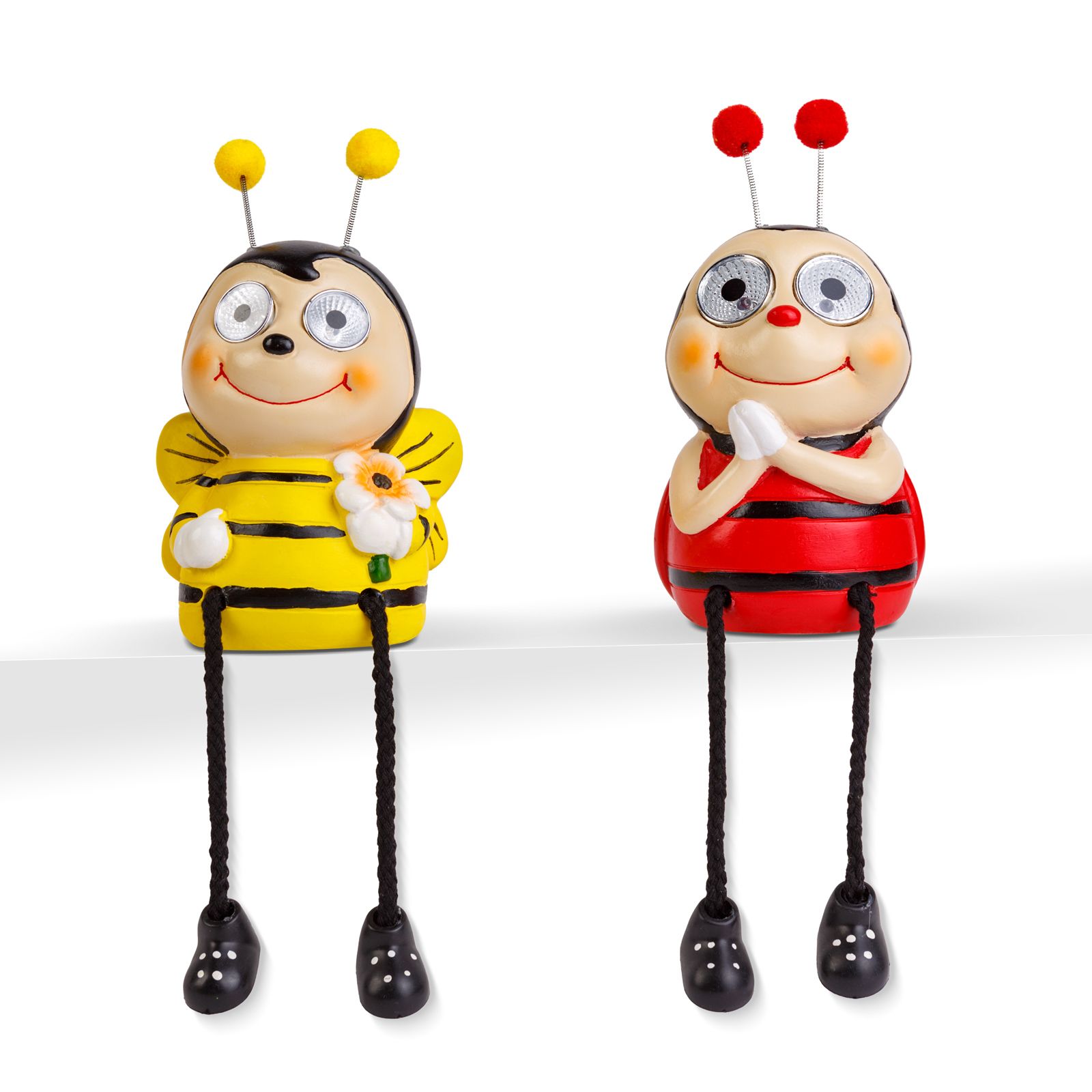 Figurine de animale solare cu picioare - 2 tipuri de albine - 2 LED alb - 10 x 8,5 x 26 cm Best CarHome