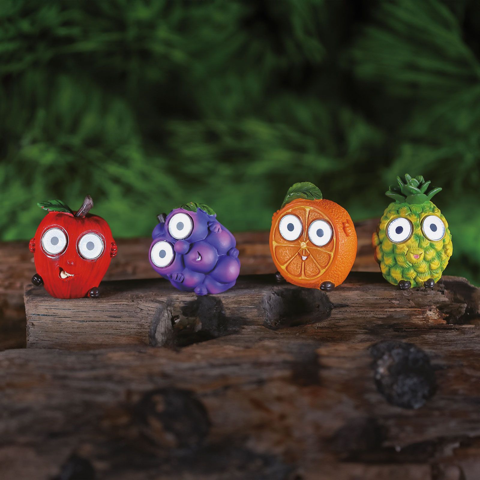 Fructe solare - 4 tipuri - 2 LED-uri albe - 8 x 9 cm Best CarHome