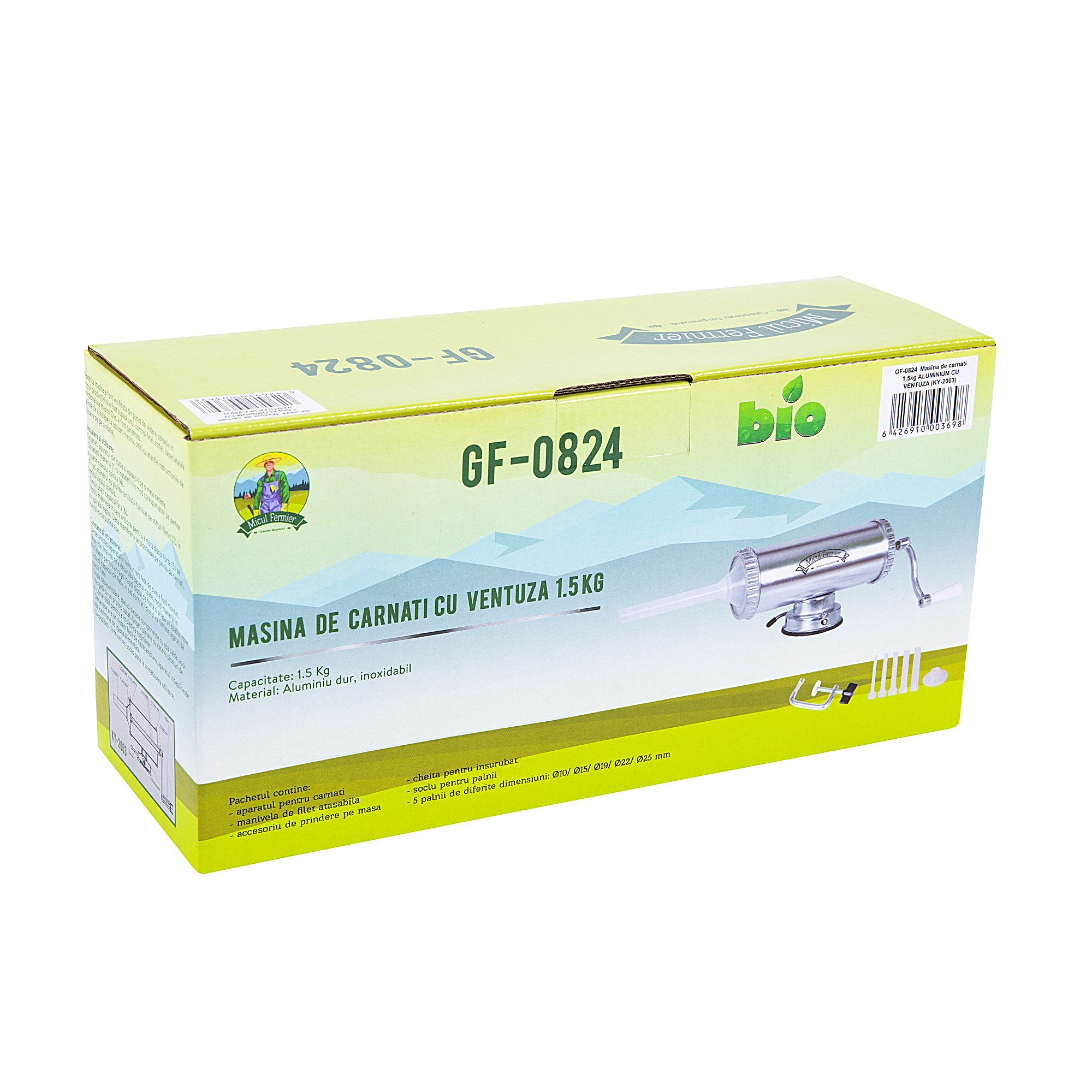 Masina de carnati 1,5kg AL cu vetuza MF FarmGarden AgroTrade