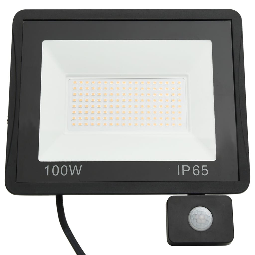 Proiector LED cu senzor, 100 W, alb cald GartenMobel Dekor