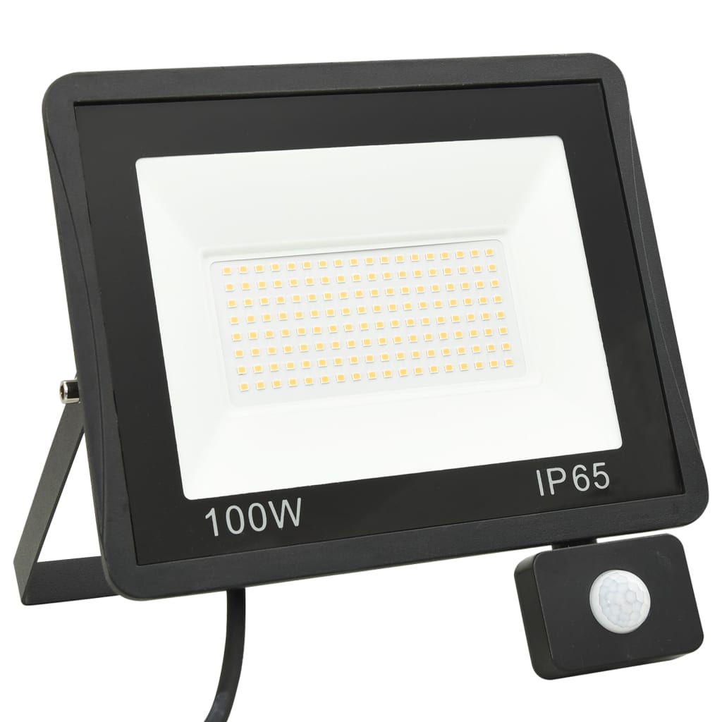 Proiector LED cu senzor, 100 W, alb cald GartenMobel Dekor