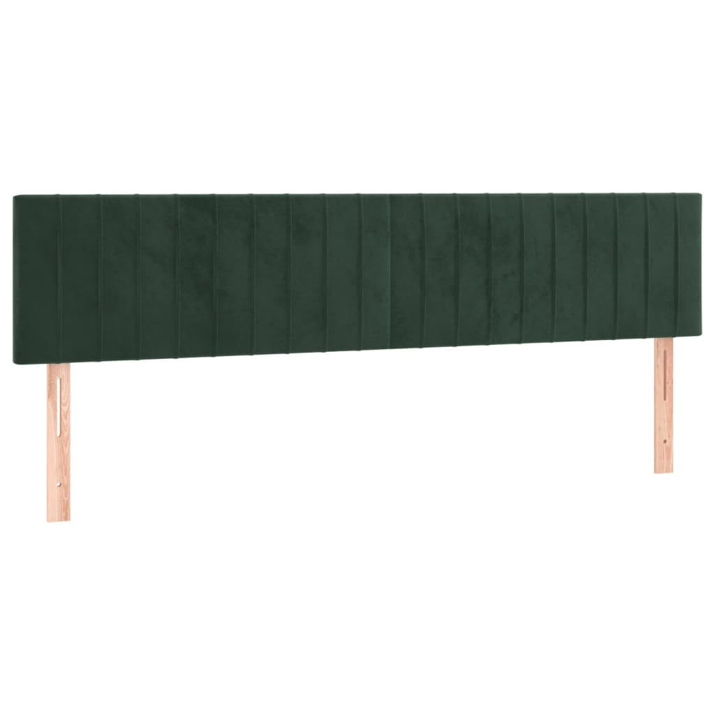 Tăblii de pat, 2 buc, verde închis, 100x5x78/88 cm, catifea GartenMobel Dekor