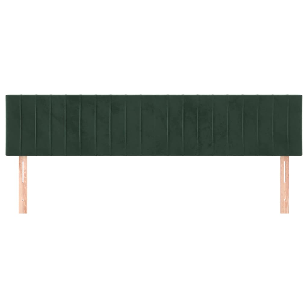 Tăblii de pat, 2 buc, verde închis, 100x5x78/88 cm, catifea GartenMobel Dekor