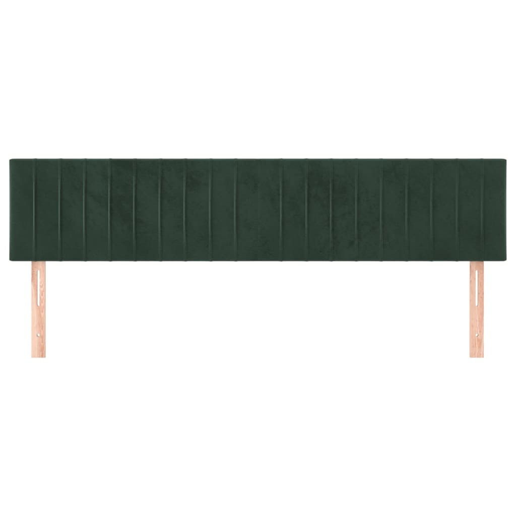 Tăblii de pat, 2 buc, verde închis, 80x5x78/88 cm, catifea  GartenMobel Dekor