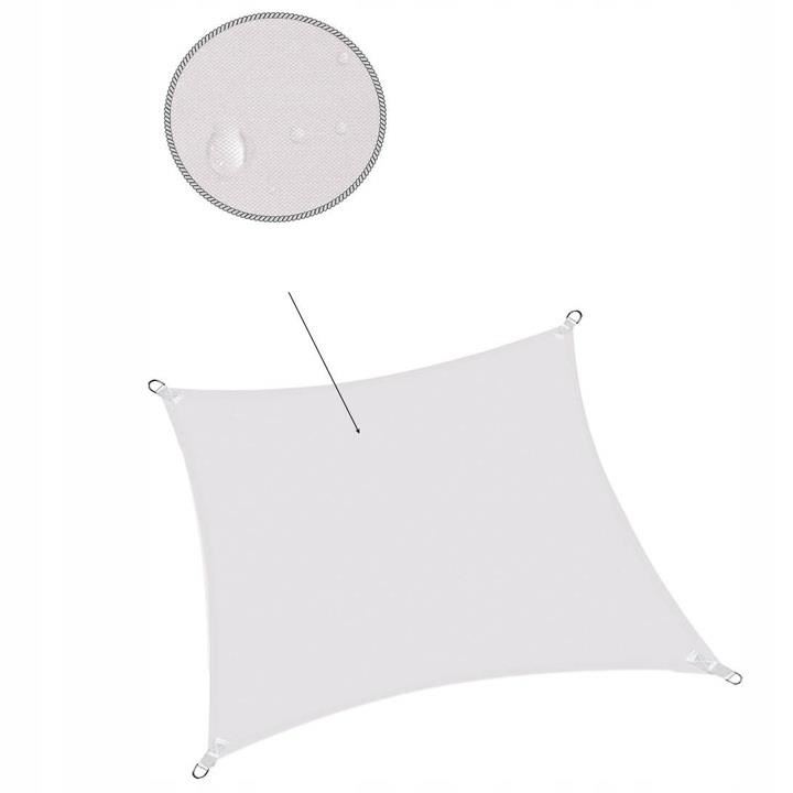 Copertina parasolar, patrata, inele metalice, gri deschis, 3x3 m, Springos  GartenVIP DiyLine