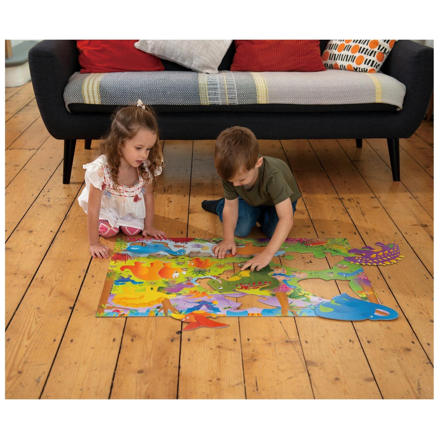 Puzzle Podea: Dinozauri (30 piese) PlayLearn Toys