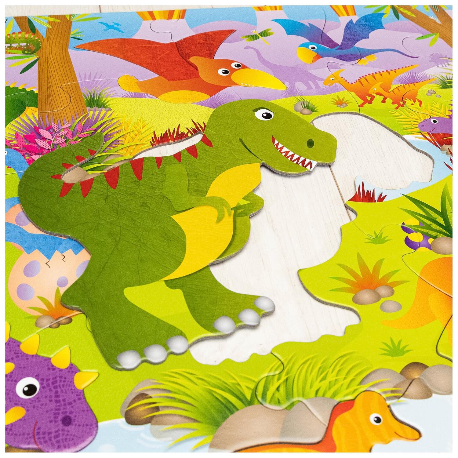 Puzzle Podea: Dinozauri (30 piese) PlayLearn Toys