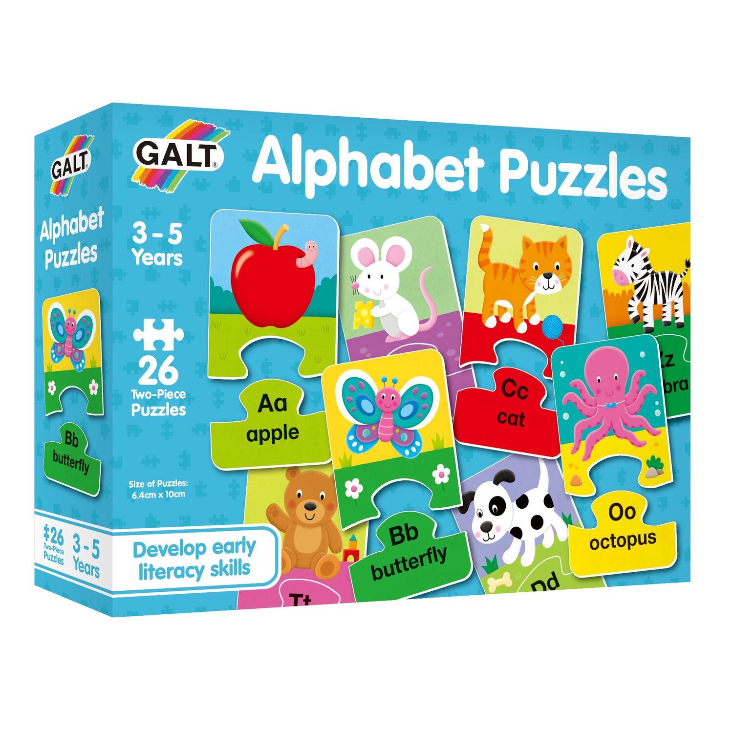 Set 26 de puzzle-uri Alfabet (2 piese) PlayLearn Toys