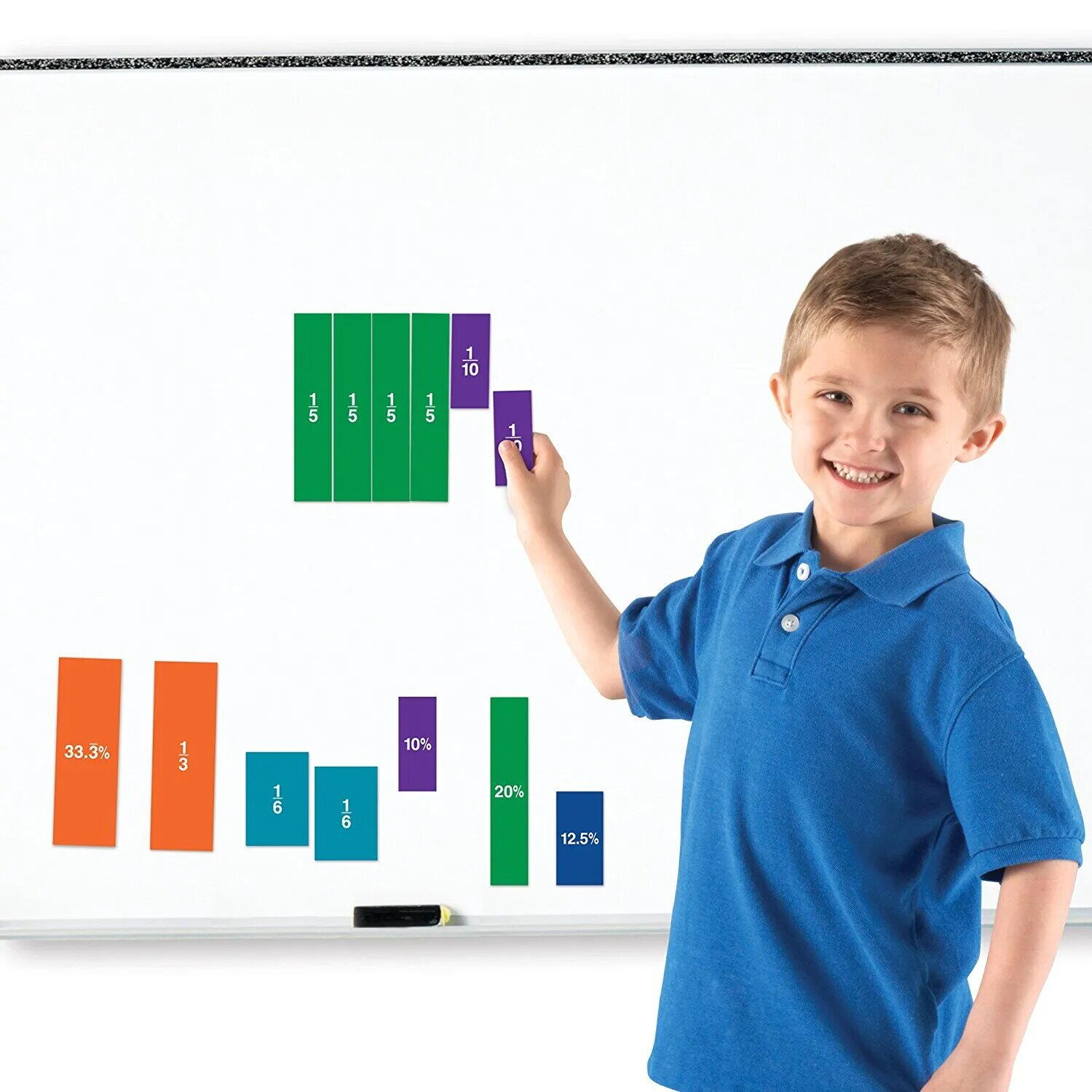 Set magnetic cu fractii - Patrate PlayLearn Toys