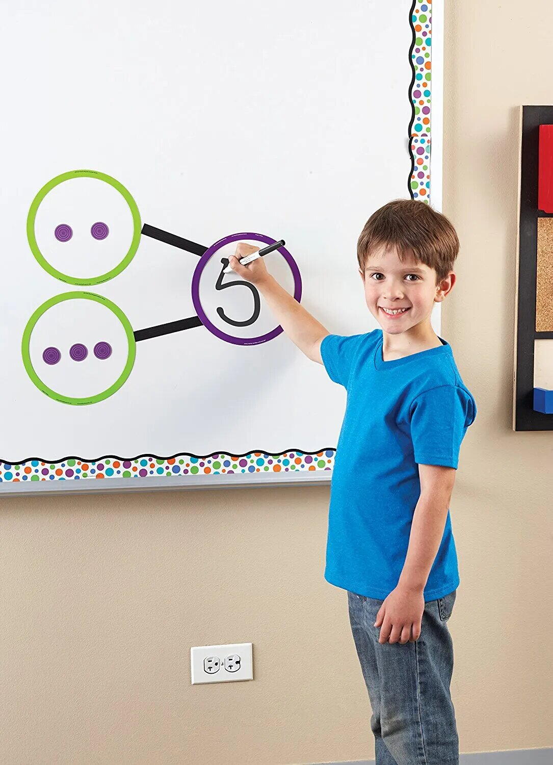 Set magnetic gigant - Legaturi numerice PlayLearn Toys