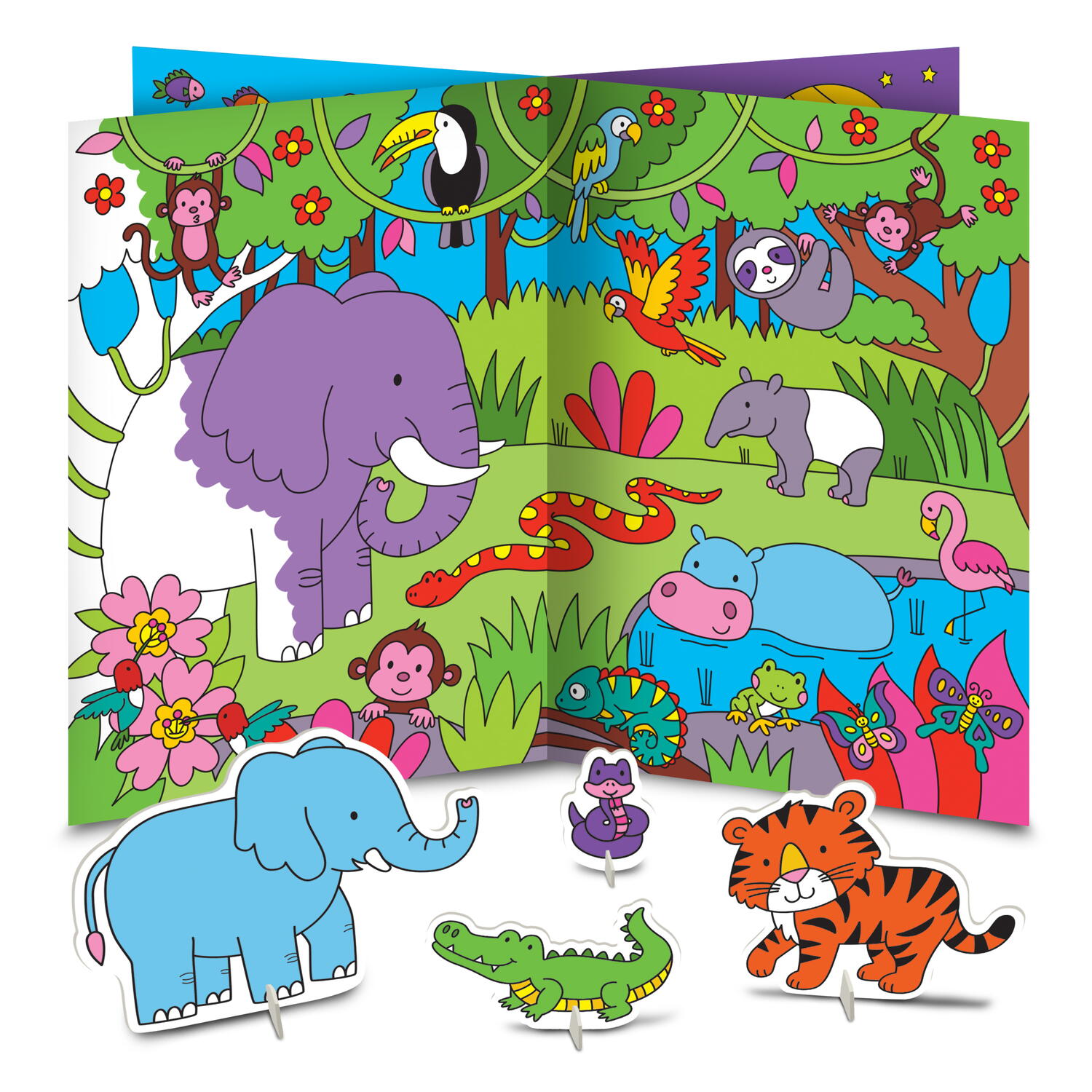 Carticica mea de colorat 3D PlayLearn Toys