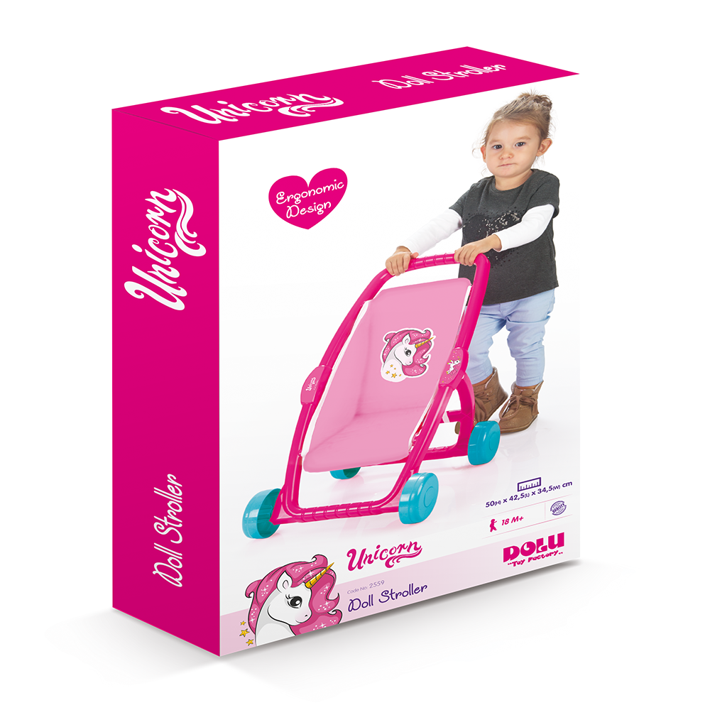 Carucior pentru papusa - Unicorn PlayLearn Toys