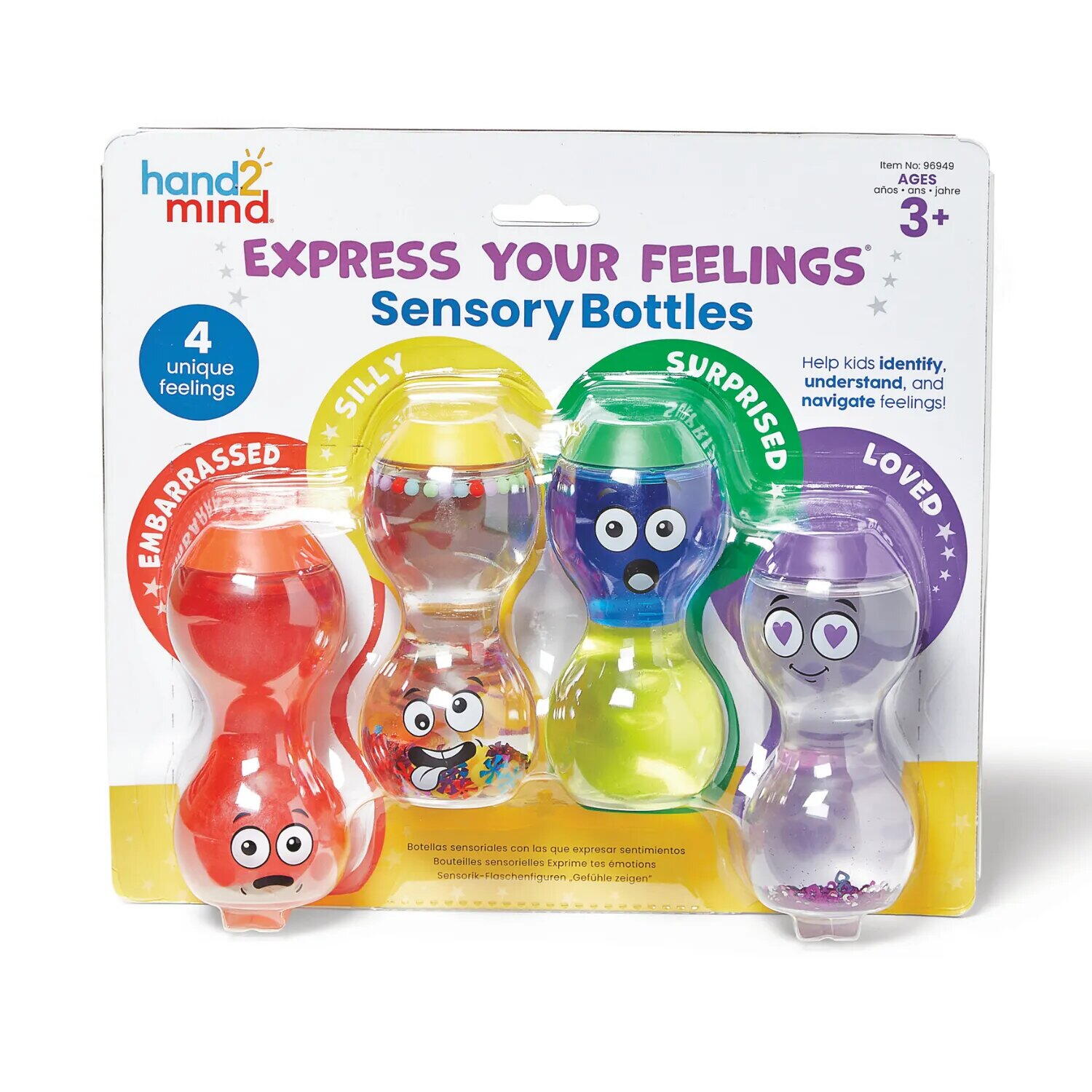 Clepsidre senzoriale cu emotii - Rusinat, amuzant, surprins & iubit PlayLearn Toys