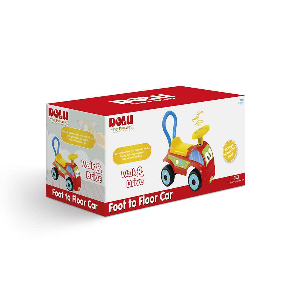 Masina fara pedale Foot to Floor - Rosu PlayLearn Toys