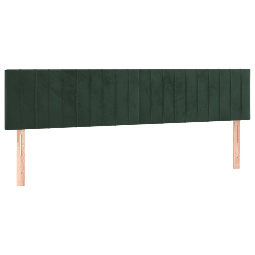 Pat box spring cu saltea, verde închis, 160x200 cm, catifea GartenMobel Dekor