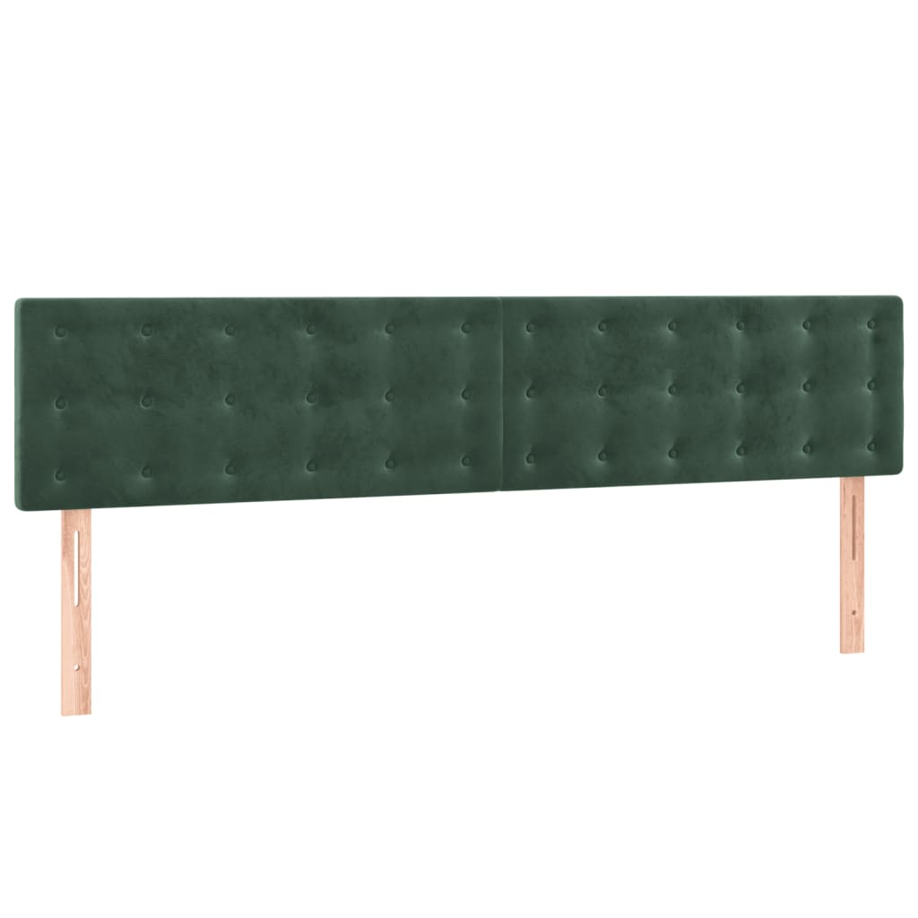 Pat box spring cu saltea, verde închis, 180x200 cm, catifea GartenMobel Dekor