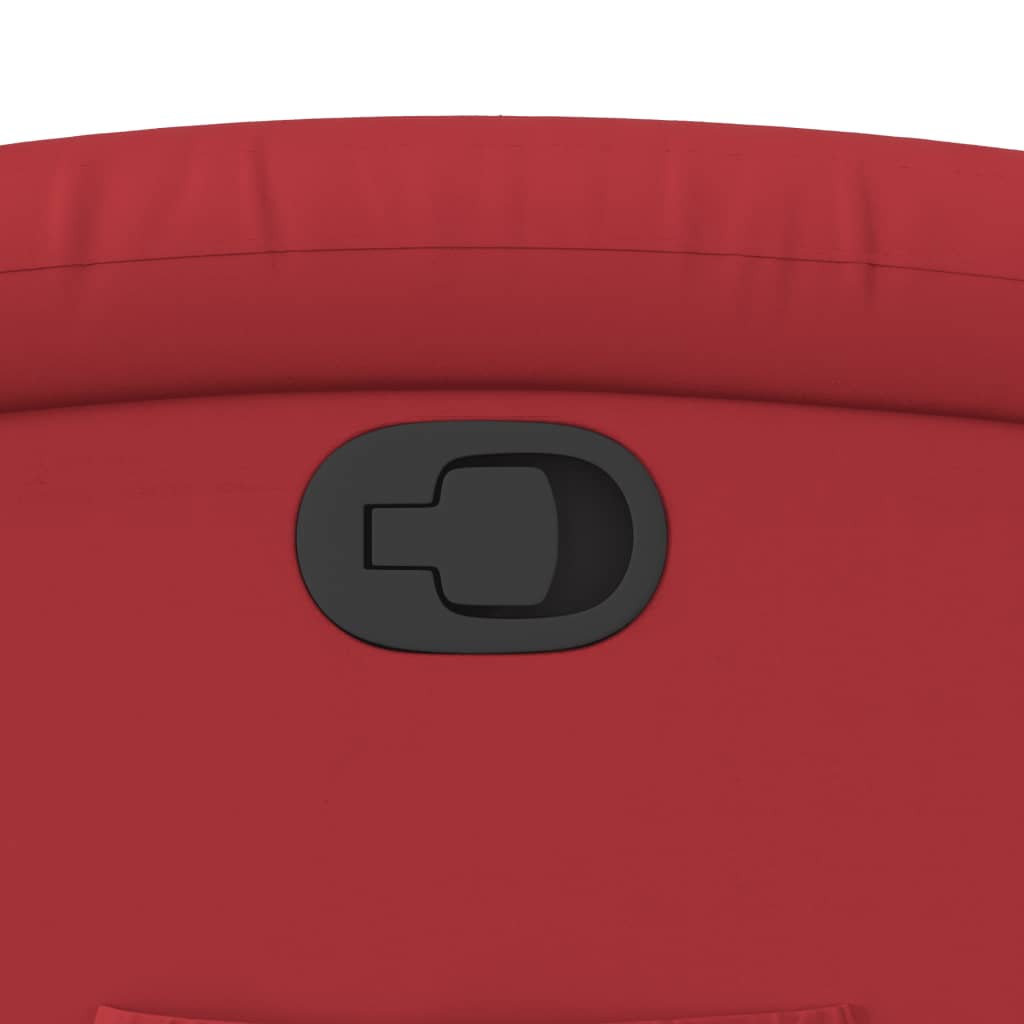 Fotoliu rabatabil cu ridicare, roșu, piele ecologică GartenMobel Dekor