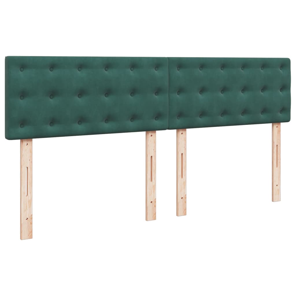 Pat box spring cu saltea, verde închis, 180x200 cm, catifea GartenMobel Dekor