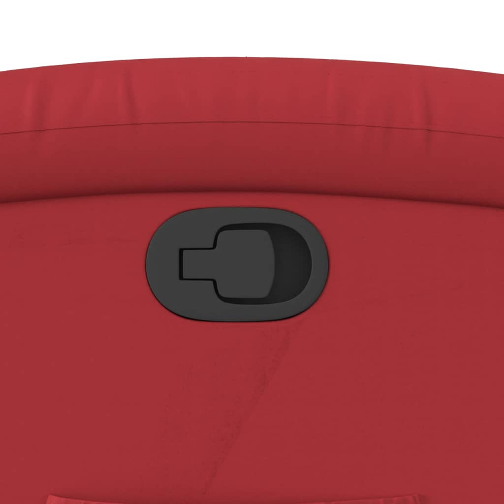 Fotoliu rabatabil, roșu, piele ecologică GartenMobel Dekor