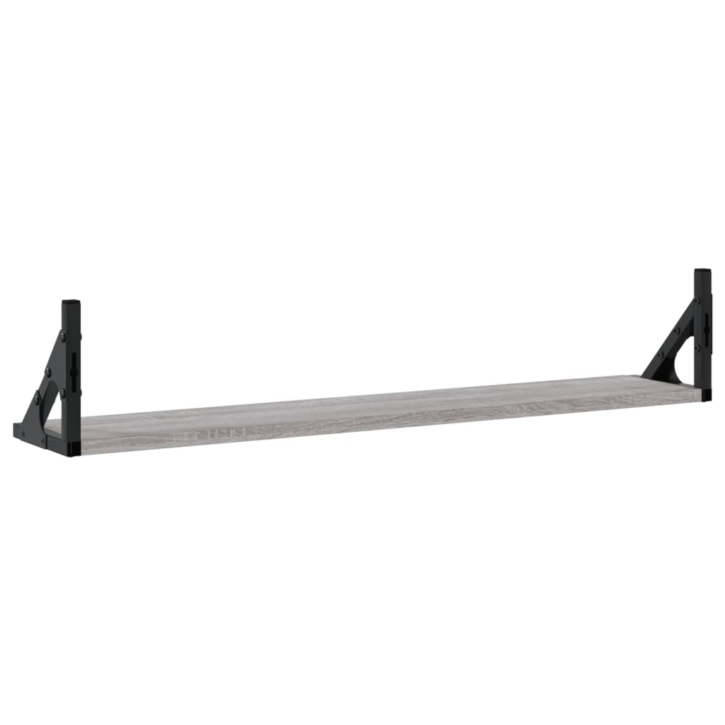 Rafturi de perete, 2 buc., gri sonoma, 80x15x15,5 cm, lemn GartenMobel Dekor