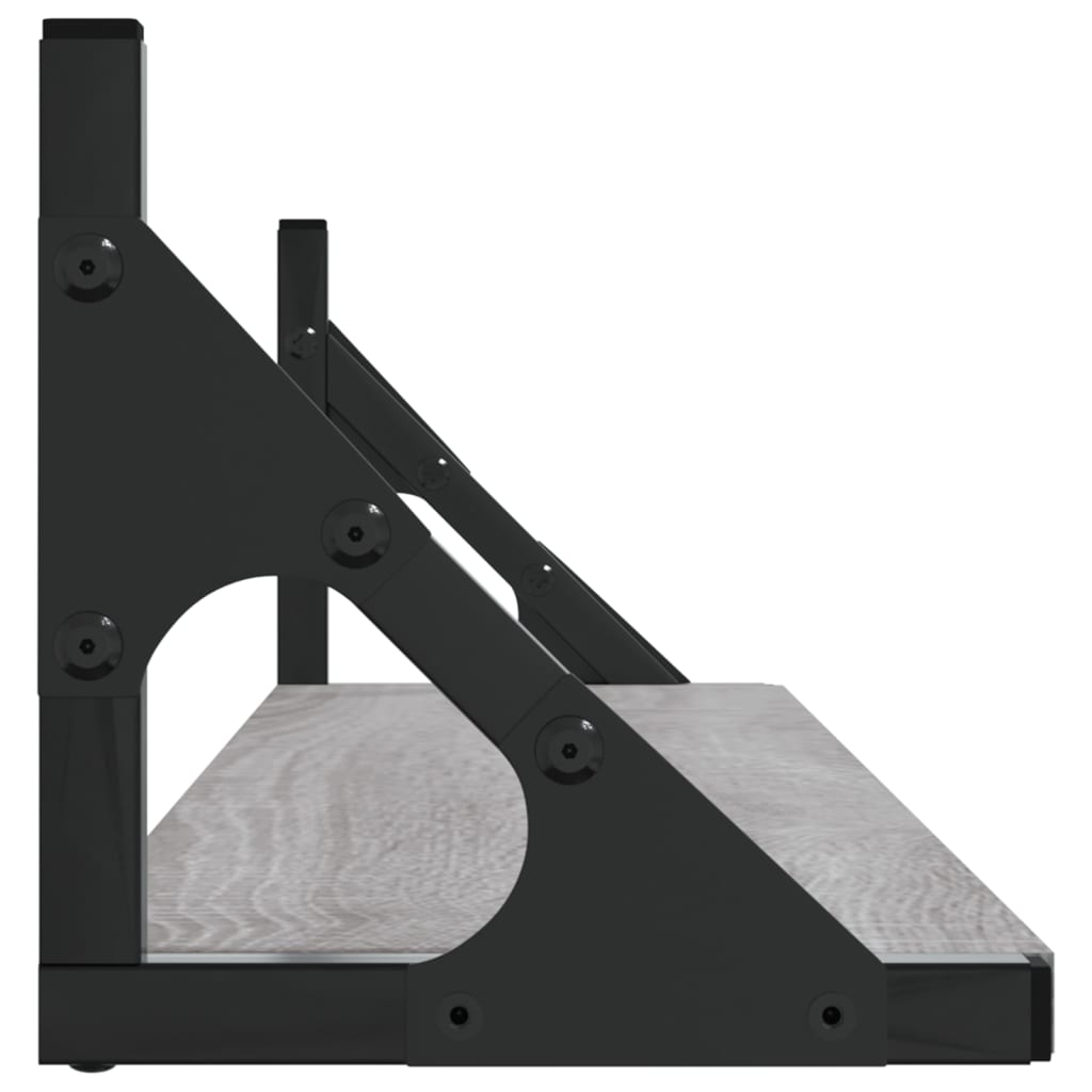 Rafturi de perete, 2 buc., gri sonoma, 80x15x15,5 cm, lemn GartenMobel Dekor