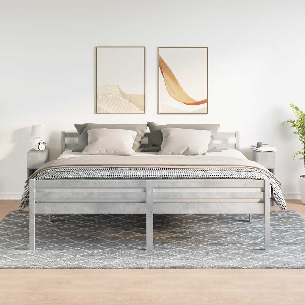 Noptiere cu sertar 2 buc gri beton 20x36x60 cm GartenMobel Dekor