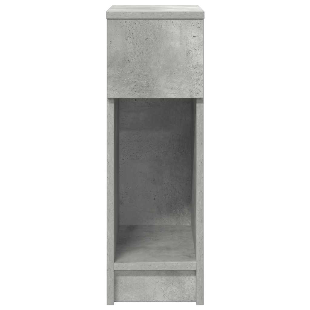 Noptiere cu sertar 2 buc gri beton 20x36x60 cm GartenMobel Dekor