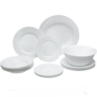 Set serviciu de masa Luminarc Trianon ,19 piese, alb Handy KitchenServ
