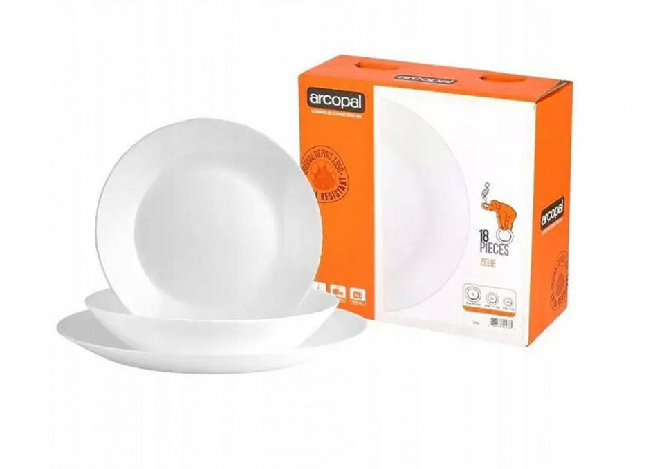 Set serviciu de masa 18 piese Zelie White Handy KitchenServ