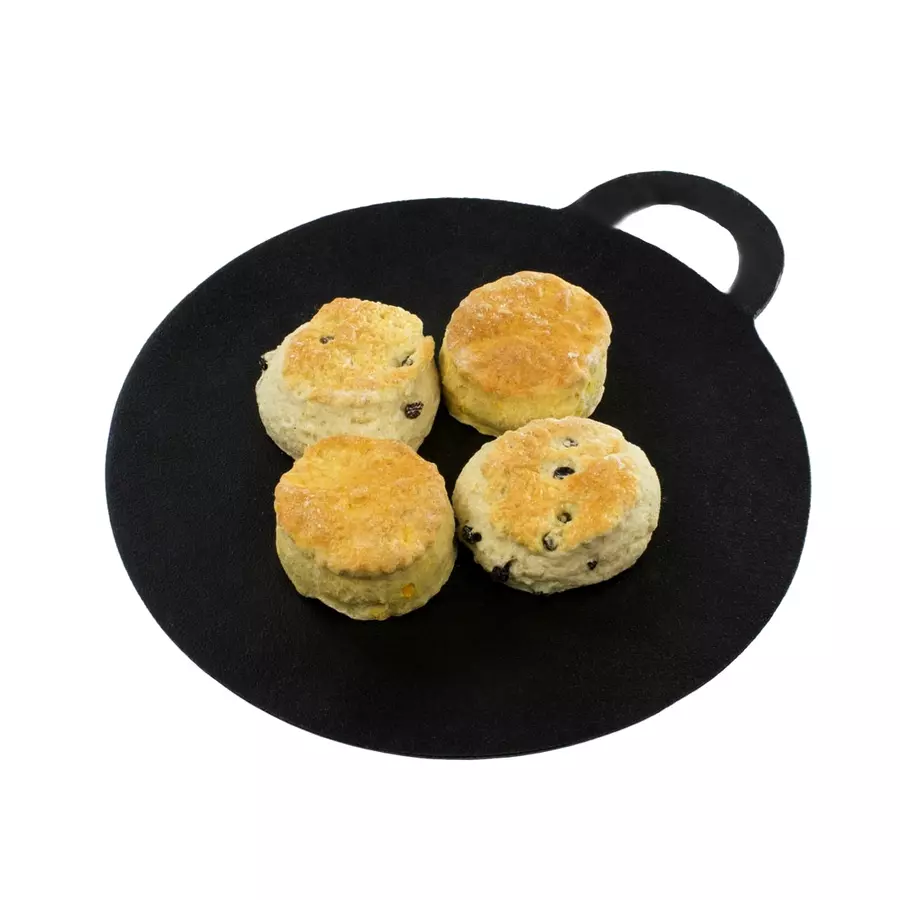 Placă de grătar rotundă din fontă cu mânere, 30 cm Handy KitchenServ