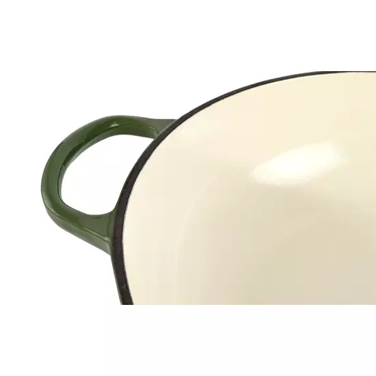 Cratita din Fontă Emailată 27 cm, Verde Handy KitchenServ