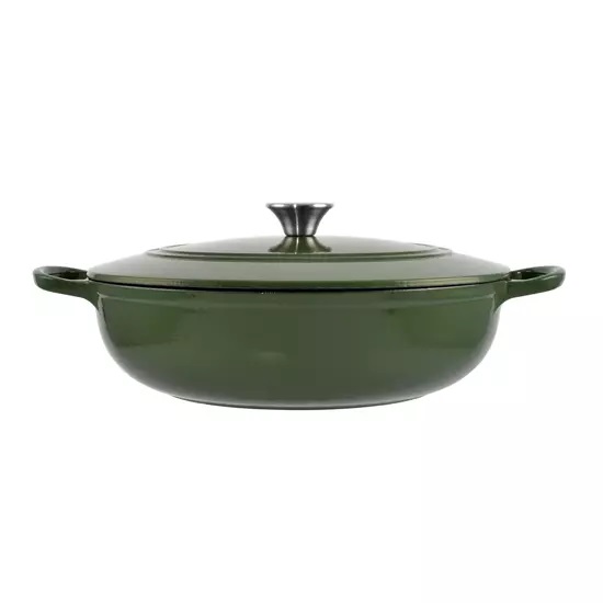 Cratita din Fontă Emailată 27 cm, Verde Handy KitchenServ
