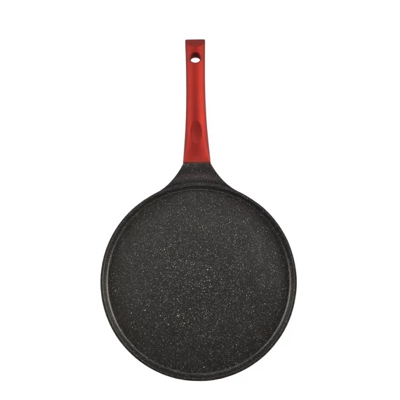 Tigaie pentru Clătite Antiaderentă, Metal Red Line, 26 cm, Compatibilă cu Inducție Handy KitchenServ