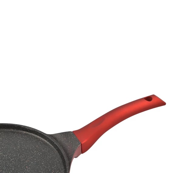 Tigaie pentru Clătite Antiaderentă, Metal Red Line, 26 cm, Compatibilă cu Inducție Handy KitchenServ