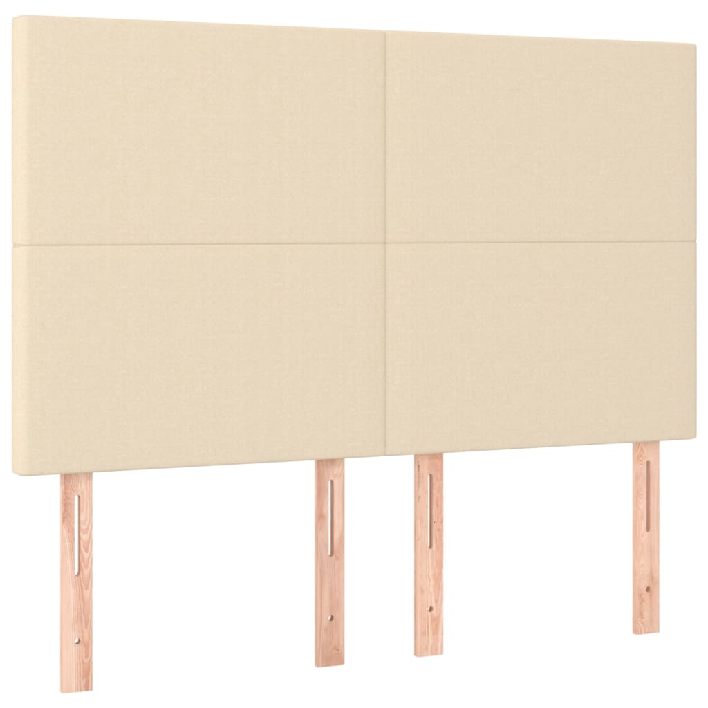 Pat box spring cu saltea, crem, 140x200 cm, textil GartenMobel Dekor