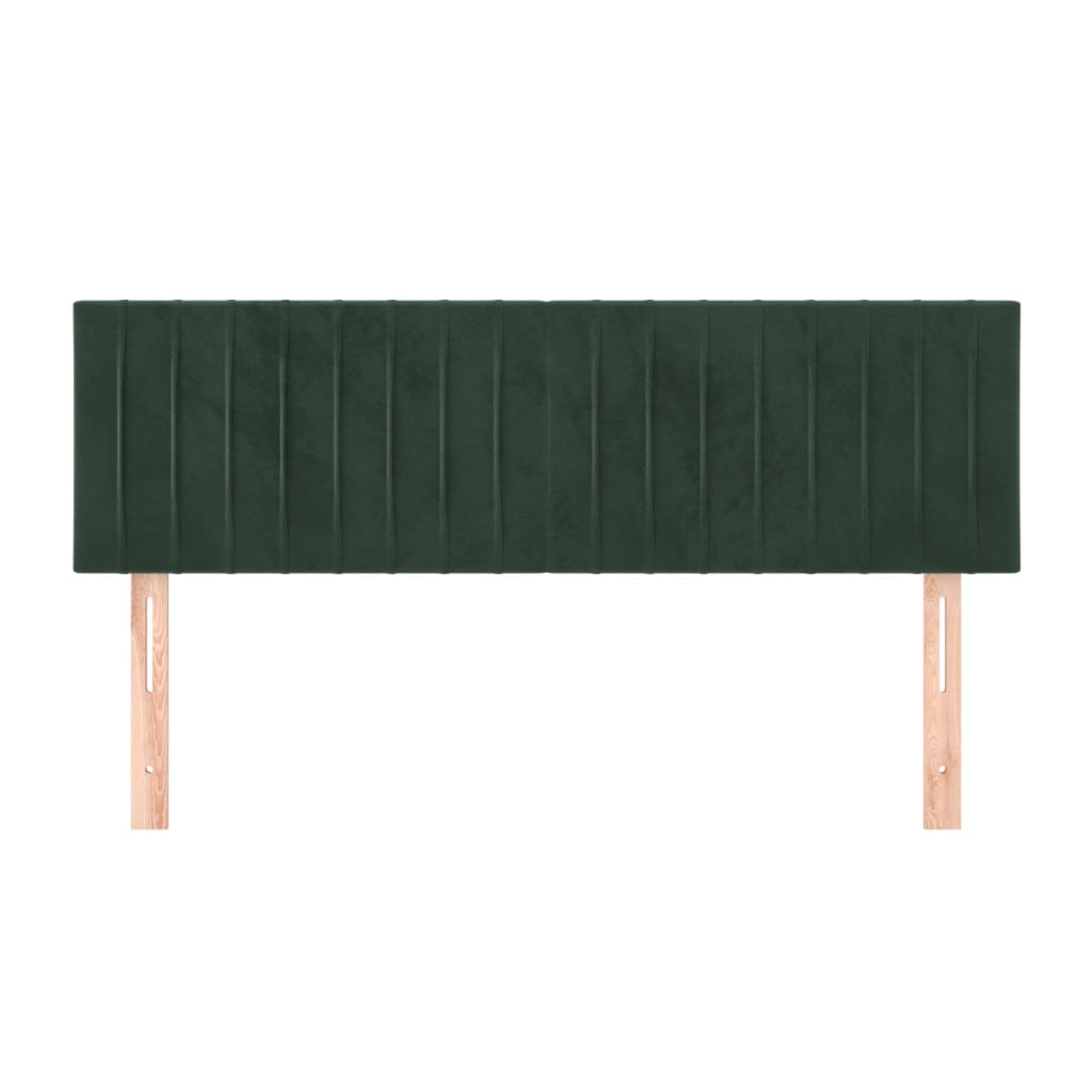 Tăblii de pat, 2 buc., verde închis, 72x5x78/88 cm, catifea GartenMobel Dekor