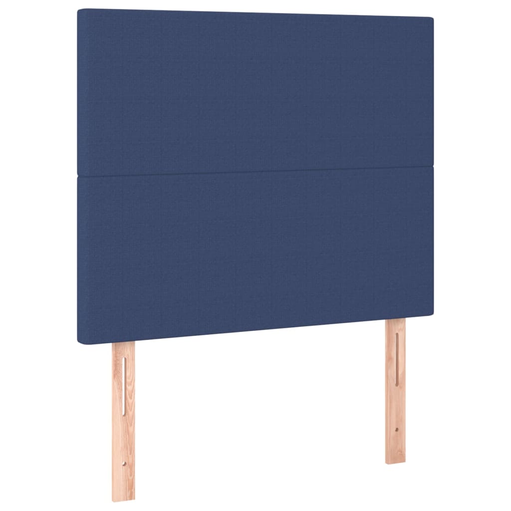 Pat box spring cu saltea, albastru, 80x200 cm, textil GartenMobel Dekor