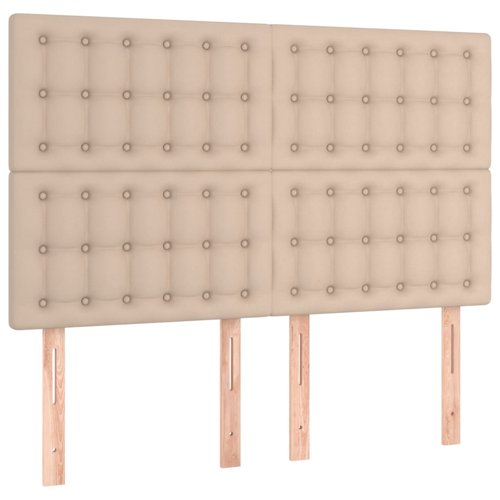 Pat box spring cu saltea, cappuccino, 140x190cm piele ecologică GartenMobel Dekor