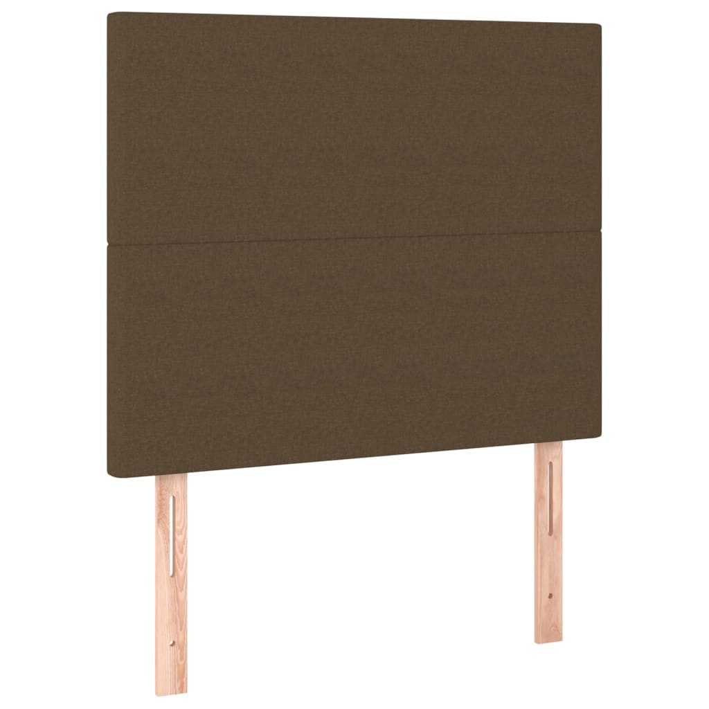 Pat box spring cu saltea, maro închis, 100x200 cm, textil GartenMobel Dekor