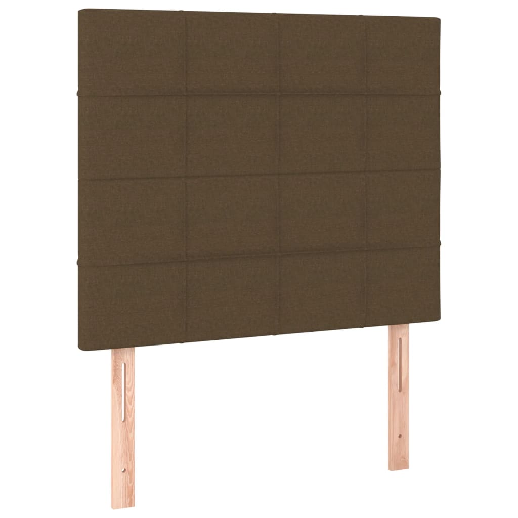 Pat box spring cu saltea, maro închis, 100x200 cm, textil GartenMobel Dekor