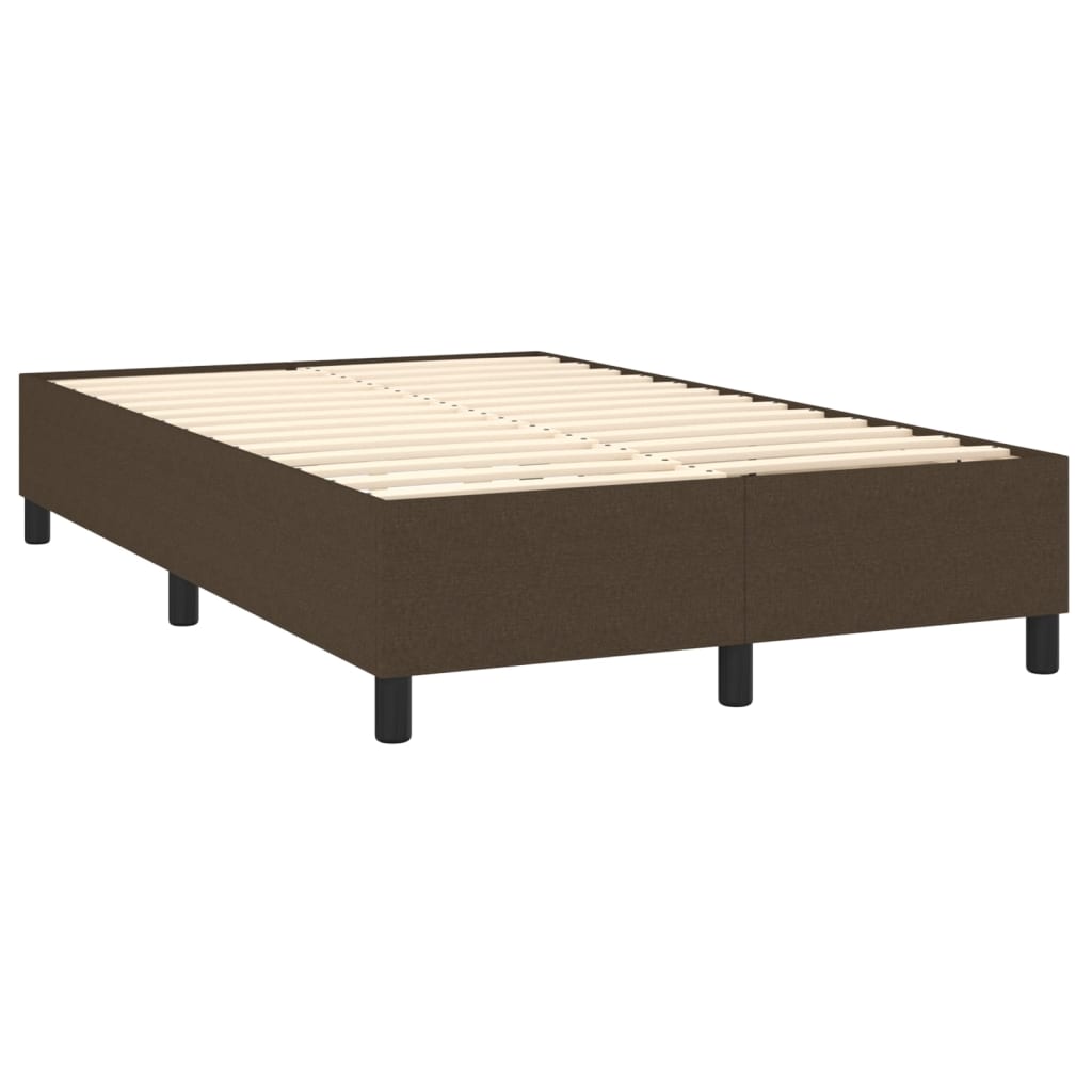 Pat box spring cu saltea, maro închis, 120x200 cm, textil GartenMobel Dekor