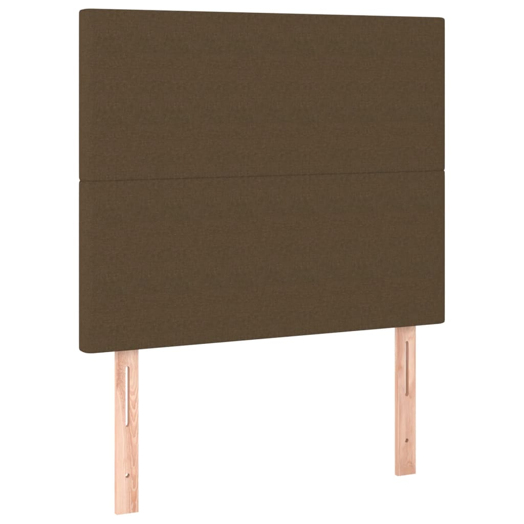 Pat box spring cu saltea, maro închis, 90x190 cm, textil GartenMobel Dekor