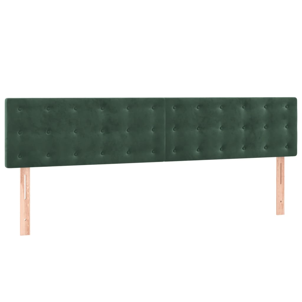 Pat box spring cu saltea, verde închis, 200x200 cm, catifea GartenMobel Dekor