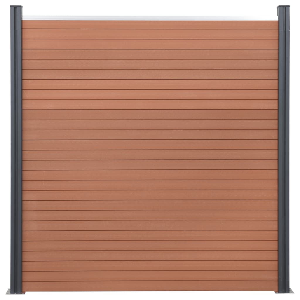 Set panouri pentru gard, maro, 526x186 cm, WPC GartenMobel Dekor