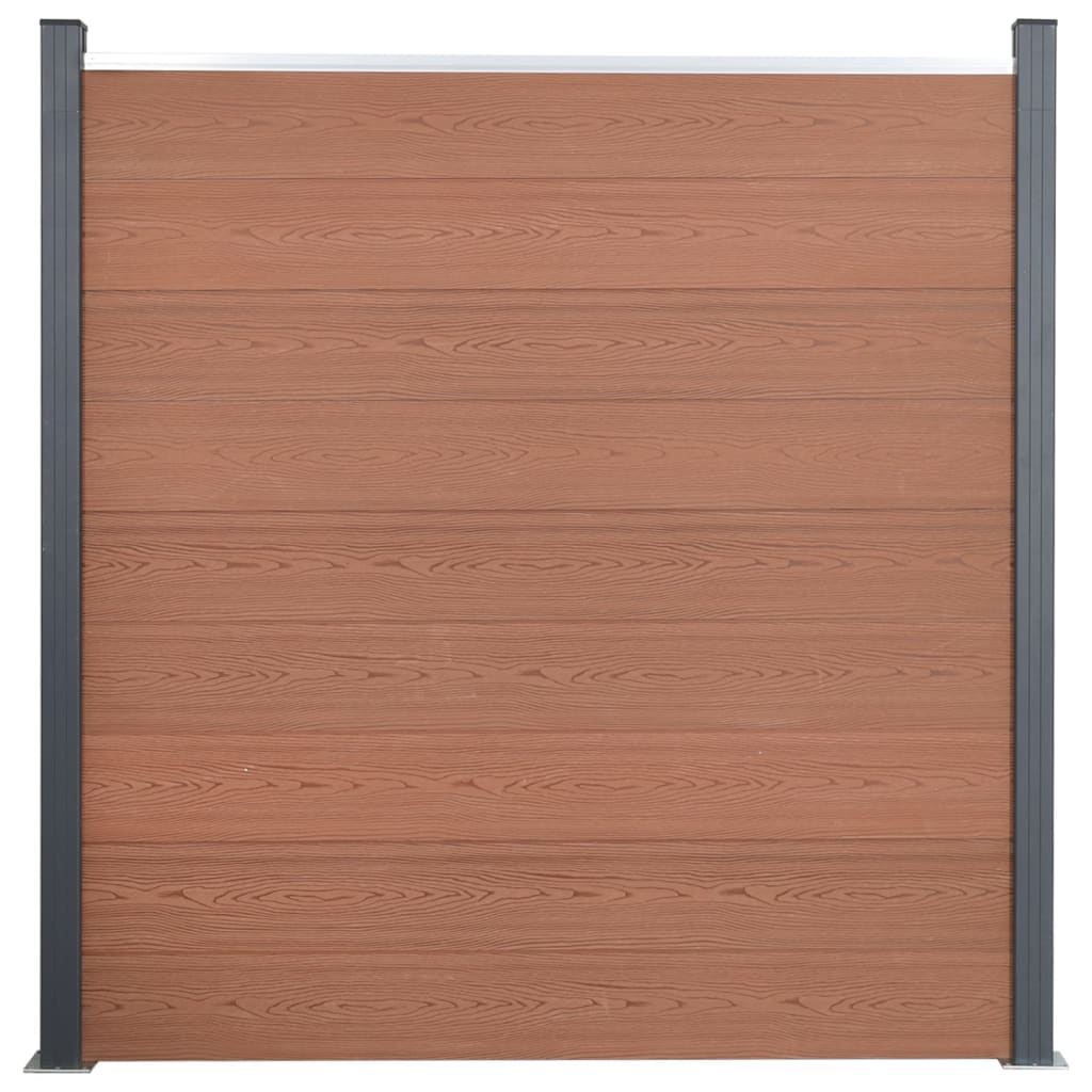 Set panouri pentru gard, maro, 526x186 cm, WPC GartenMobel Dekor