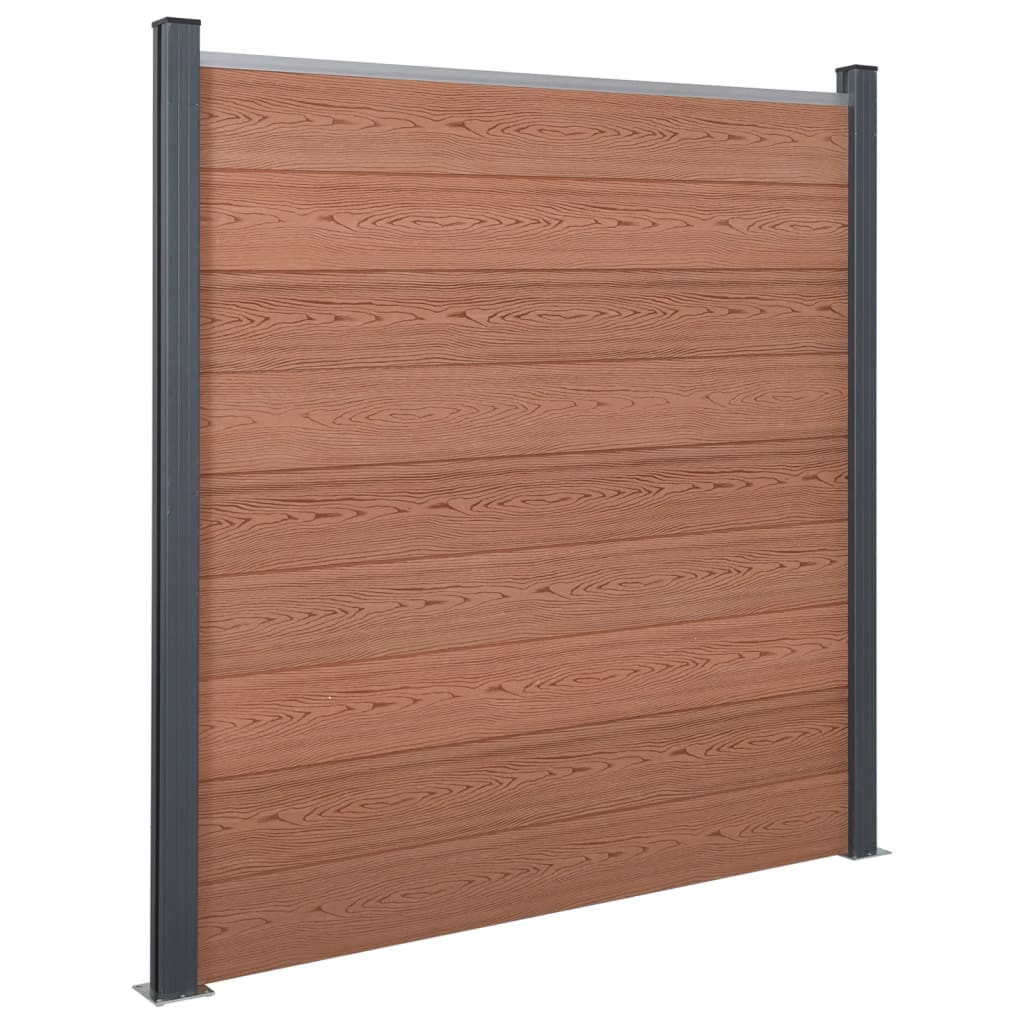 Set panouri pentru gard, maro, 526x186 cm, WPC GartenMobel Dekor
